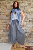 Arbi Gingham Pocket Culotte Pant Navy